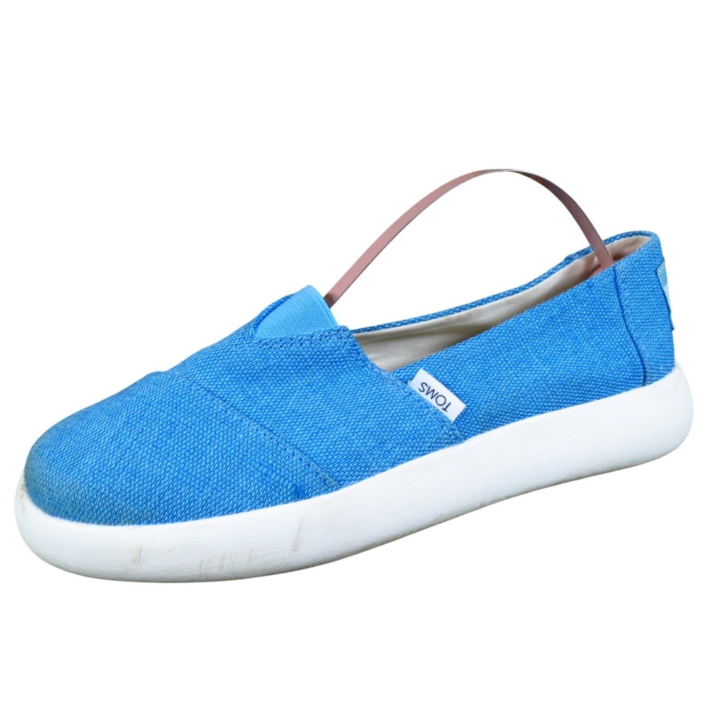 Toms Alpargata Mallow Women Casual Slip On Shoe Size 5 Comfort Blue Fabric
